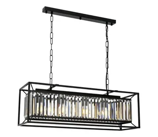 Luster na reťazi PUNE 4xE27/40W/230V čierny 301AUR1149