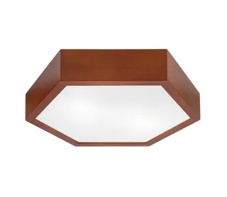 Stropné svietidlo HEX 2xE27/60W/230V pr. 43 cm borovica hnedá LD-PD 5.2 rustik