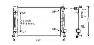 AVA QUALITY COOLING Chladič motora AIA2158