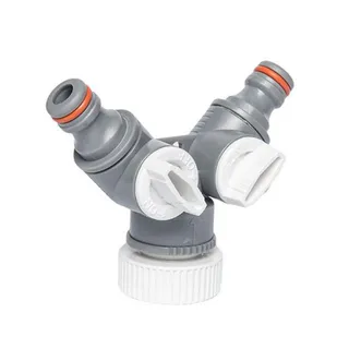 Kinekus Rozdeľovač na hadicu 1"-3/4" 2 ventile na 2 rýchlospojky