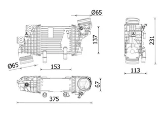 MAHLE ORIGINAL Chladič plniaceho vzduchu CI 663 000P